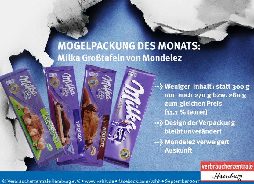 Mogelpackung Des Monats September 2017 Milka Grosstafel