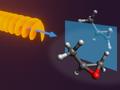 Using corkscrew lasers to separate mirror molecules