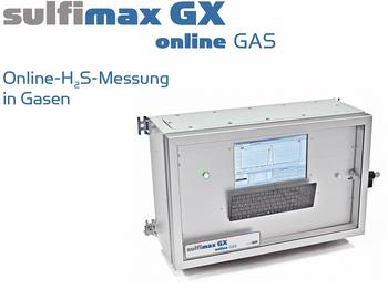 Der Sulfimax GX online GAS erfasst kontinuierlich und automatisch die aktuelle H2S-Gas-Konzentration