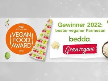 bedda gewinnt PETA Vegan Food Award 2022