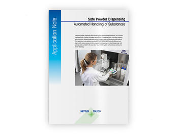 Application Note: Safe powder dispensing. Automated handling of substances