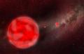Roter Riesensterne in der Milchstraße