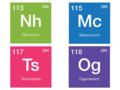 Name of four new elements announced