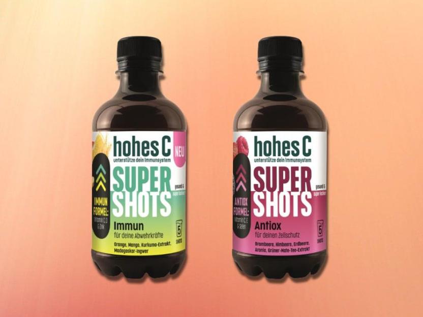 Saftmarktführer erobert Health Shot Markt - - Neu: hohes C Super Shots